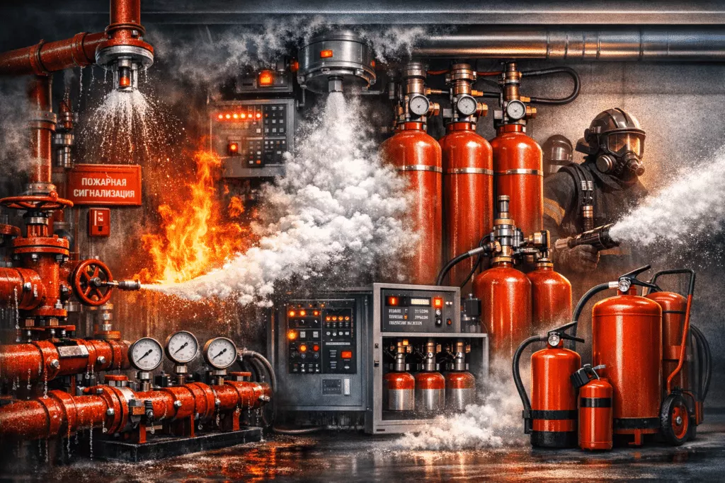 Монтаж систем пожаротушения